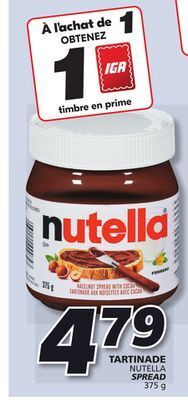 IGA Nutella spread offer