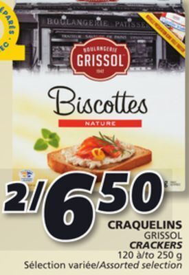 IGA Grissol crackers offer