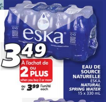 IGA Eska natural spring water offer