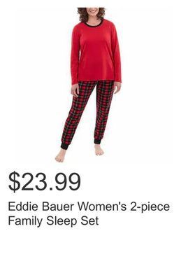 Costco Eddie bauer women's 2-piece family sleep set offer