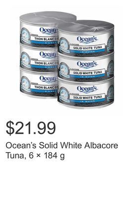 Costco Ocean's solid white albacore tuna, 6 × 184 g offer