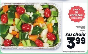 Metro Légumes coupés | cut vegetables offer