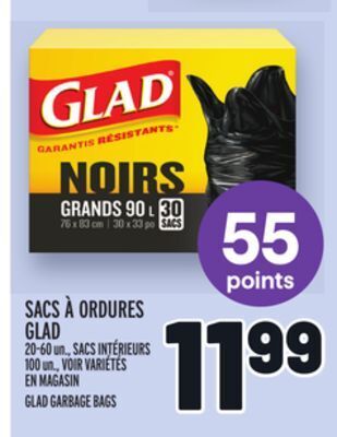 Metro Sacs à ordures glad | glad garbage bags offer