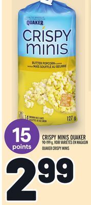 Metro Crispy minis quaker | quaker crispy minis offer