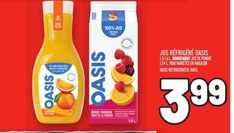Metro Jus réfrigéré oasis | oasis refrigerated juice offer