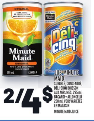Metro Jus minute maid | minute maid juice offer