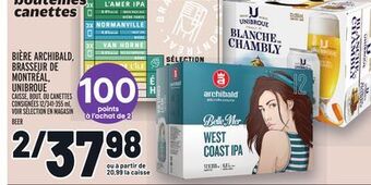 Metro Bière archibald, brasseur de montréal,unibroue | beer offer