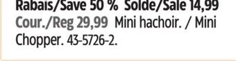 Canadian Tire Master chef mini chopper offer