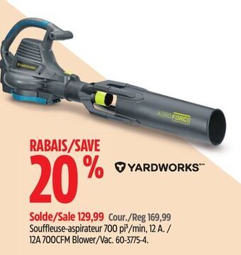Canadian Tire Yardworks 12a 700cfm blower/vac offer