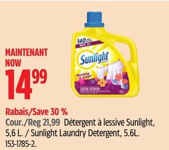 Canadian Tire Sunlight laundry detergent, 5.6l offer