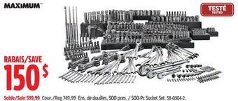 Canadian Tire Maximum 500-pc socket set offer