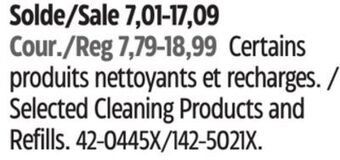 Canadian Tire Swiffer selected cleaning products and refills offer