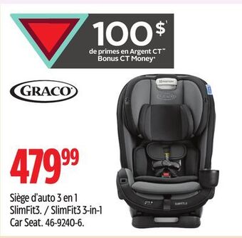 Canadian Tire Graco slimfit3 3-in-1 car seat offer