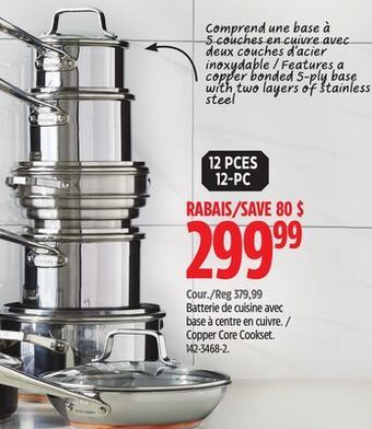 Canadian Tire Paderno copper core cookset offer