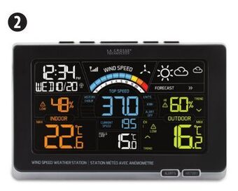 Canadian Tire La crosse colour weather station with wind speed gauge offer