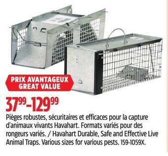 Canadian Tire Havahart durable, safe and effective live animal traps offer