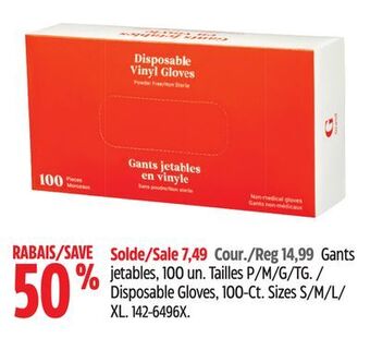 Canadian Tire Disposable gloves, 100-ct offer