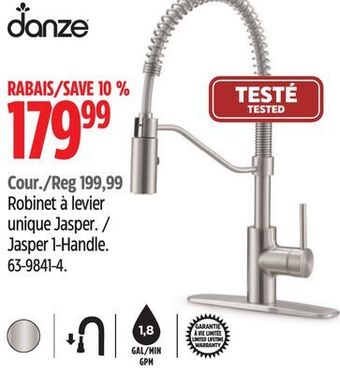 Canadian Tire Danze jasper 1-handle offer