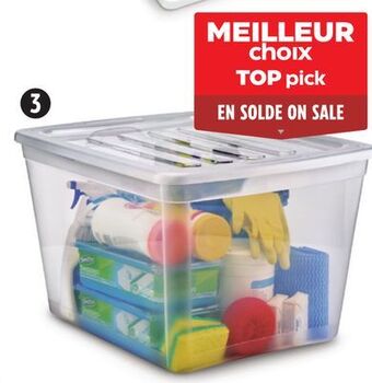 Canadian Tire Type a 80l clear tote offer