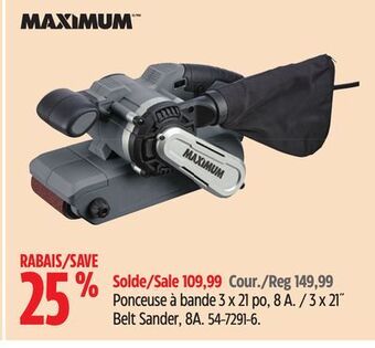 Canadian Tire Maximum 3 x 21 belt sander, 8a offer