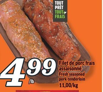 Marché Richelieu Filet de porc frais assaisonné | fresh seasoned pork tenderloin offer