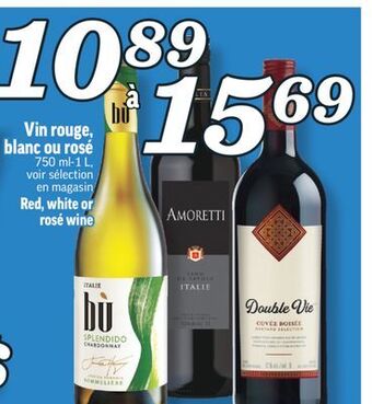 Marché Richelieu Vin rouge, blanc ou rosé | red, white or rosé wine offer