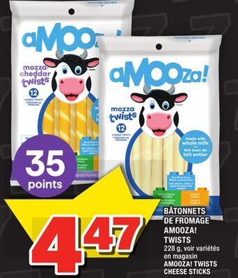 Super C Bâtonnets de fromage amooza! twists | amooza! twists cheese sticks offer