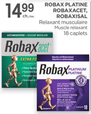 Proxim Robax platine robaxacet, robaxisal offer