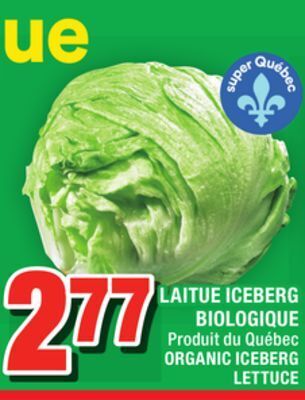Super C Laitue iceberg biologique | organic iceberg lettuce offer