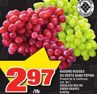 Super C Raisins rouges ou verts sans pépins offer