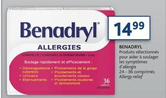 Brunet Benadryl produits sélectionnés pour aider à soulager les symptômes d'allergie offer