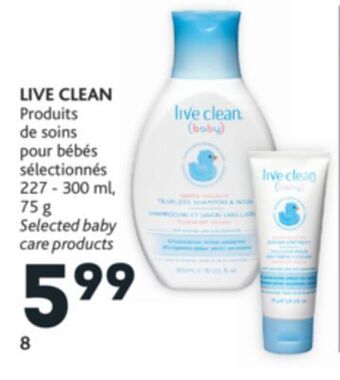 Brunet Live clean produits de soins pour bébés sélectionnés offer