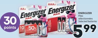 Brunet Energizer piles sélectionnées offer