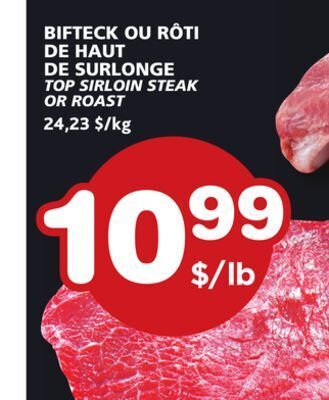 Marches Tradition Top sirloin steak or roast offer