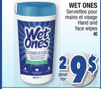 Jean Coutu Wet ones hand and face wipes offer