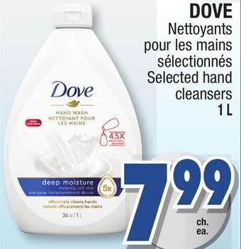 Jean Coutu Dove selected hand cleansers offer