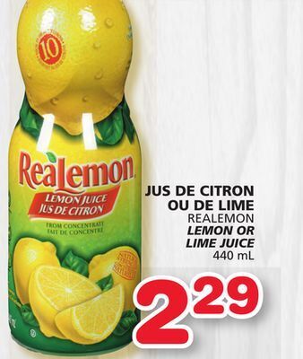 Marches Tradition Realemon lemon or lime juice offer