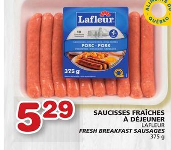 Marches Tradition Lafleur fresh breakfast sausages offer