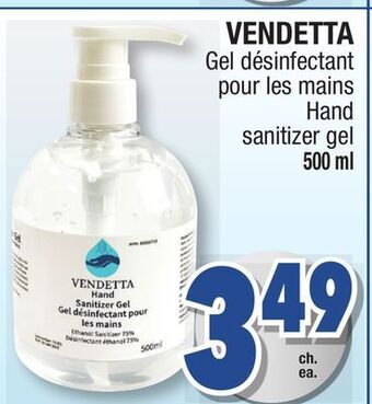 Jean Coutu Vendetta hand sanitizer gel offer