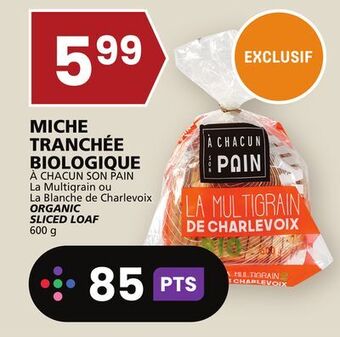 Rachelle-Bery Grocery À chacun son pain organic sliced loaf offer