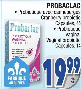 Jean Coutu Probaclac selected products offer