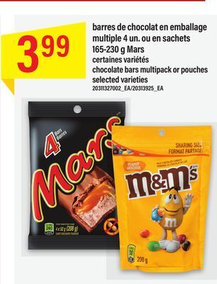 Maxi Barres de chocolat en emballage multiple 4 un. ou en sachets offer