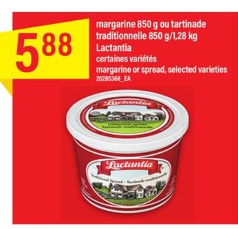 Maxi Margarine 850 g ou tartinade traditionnelle 850 g/1,28 kg lactantia offer