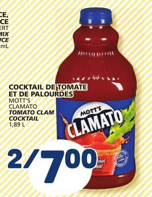 Marché Bonichoix Mott's clamato tomato clam cocktail offer