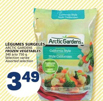 Marché Bonichoix Arctic gardens frozen vegetables offer