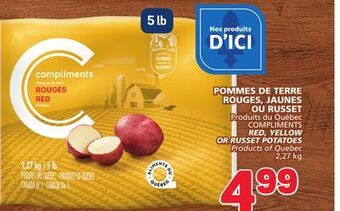 Marché Bonichoix Compliments red, yellow or russet potatoes offer