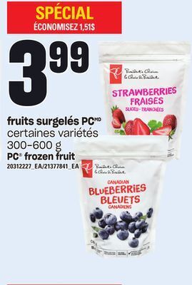 Provigo Fruits surgelés pc, 300-600 g offer