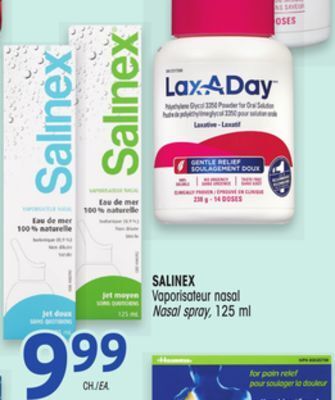 Uniprix Salinex vaporisateur/nasal nasal spray offer