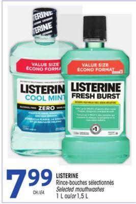 Uniprix Listerine rince-bouches sélectionnés/selected mouthwashes offer