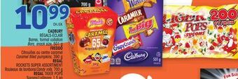 Uniprix Cadbury régals-éclair barres, format collation/bars, snack size, freddo citrouilles au centre caramel/caramel filled pumpkins offer